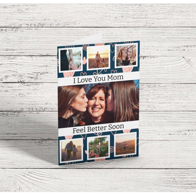 Torne-se Bem Logo Mãe Cartão de Saudações de Foto (Criador carregado)