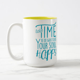 Torne Sua Alma Feliz, Uma Caneca De Dois Tons