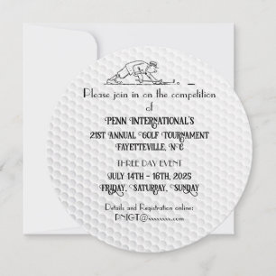 Torneio de Golfe Convite para Bola de Golfe