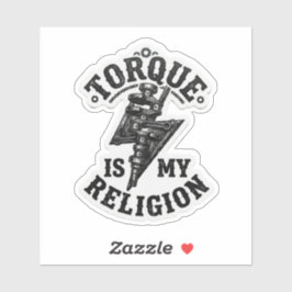 Torque É Minha Religião Adesivo de Motoqueiro