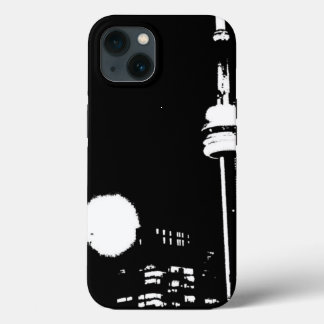 Torre CN de Toronto em estêncil preto e branco