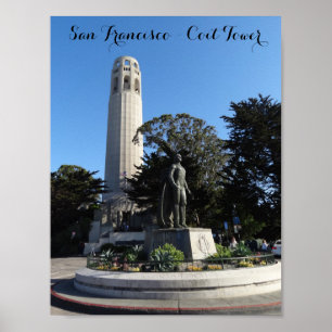Torre de Coit & poster da estátua #3-2 de Columbo