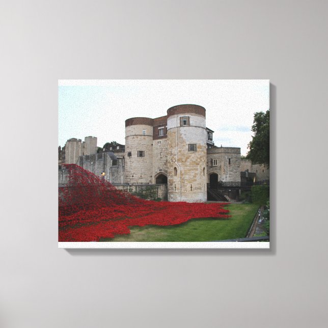 Torre de Londres com papagaios cerâmicos - Canvas (Frente)