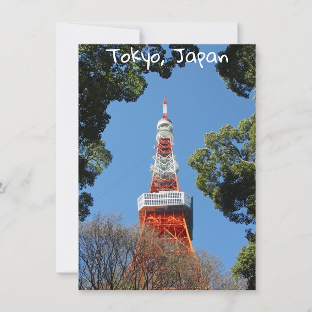 Torre de Tóquio, cartão do Japão (Frente)