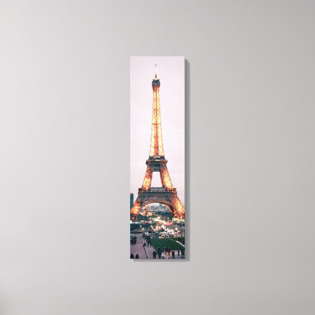 Torre Eiffel com Canvas Vertical Clara (Frente)