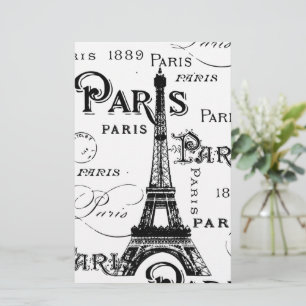 Torre Eiffel de Paris France da caligrafia da