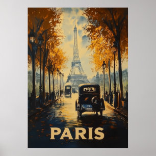 Torre Eiffel do Poster de viagens Paris de 1930