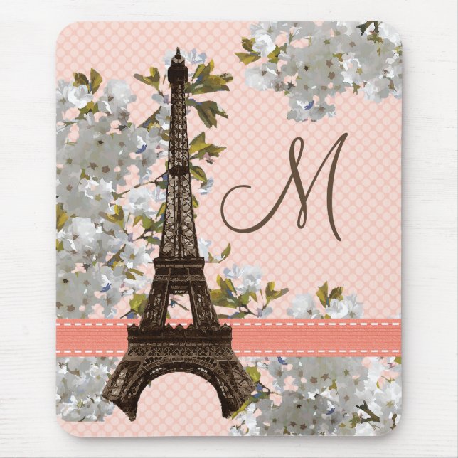 Torre Eiffel Monogrammed Mousepad (Frente)