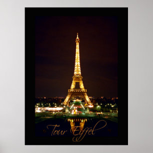 Torre Eiffel na Poster da Noite