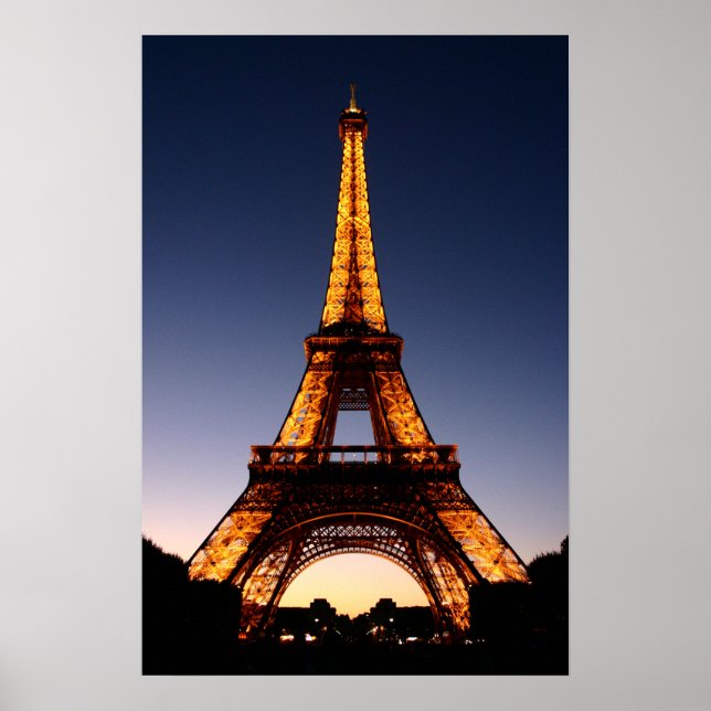 Torre Eiffel na Poster noturna (Frente)