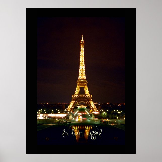 Torre Eiffel na Poster noturna (Frente)