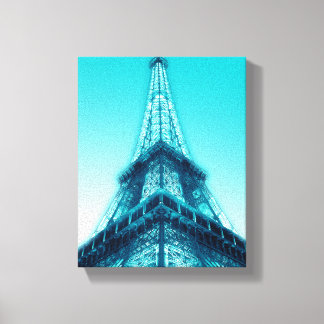 Torre Eiffel Paris Canvas Azul 8x10