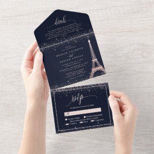 Torre Eiffel Paris Rosa Dourado Brilho Casamento T