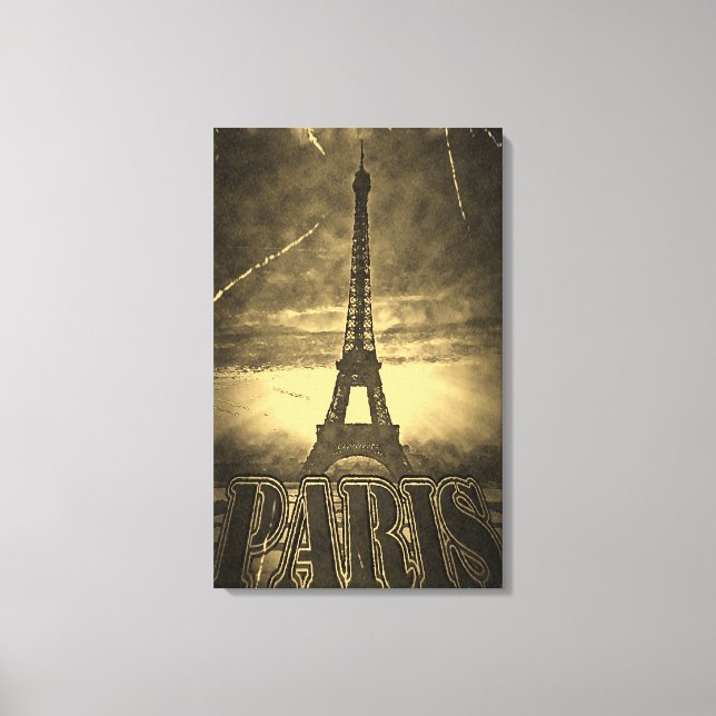 Torre Eiffel Vintage Paris nº 2 - Canvas (Frente)