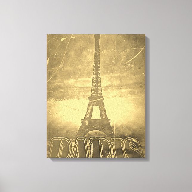 Torre Eiffel Vintage Paris nº 3 - Canvas (Frente)