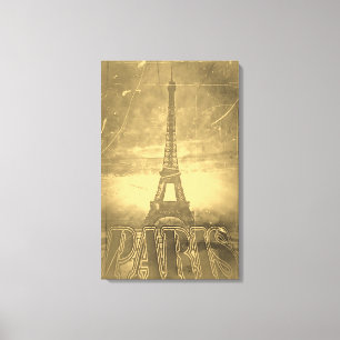Torre Eiffel Vintage Paris nº 3 - Canvas