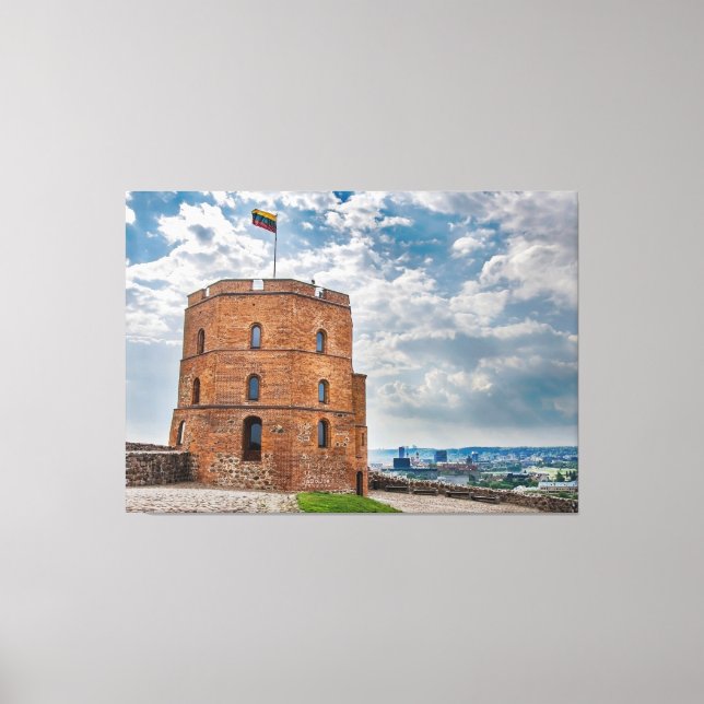 Torre Gediminas em Vilnius, Lituânia Canvas Print (Frente)