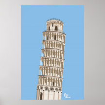 Torre inclinada de Pisa Poster