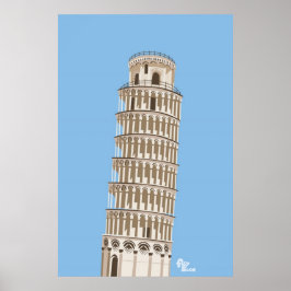 Torre inclinada de Pisa Poster