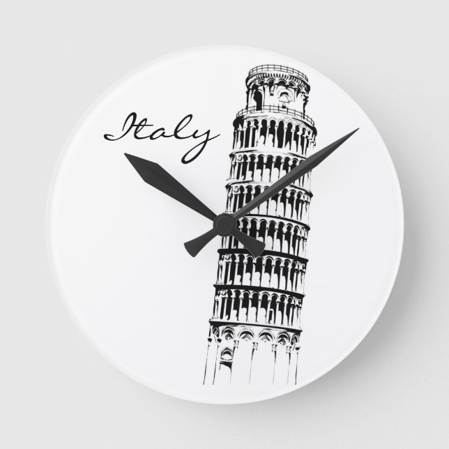 Torre inclinada do relógio de parede de Pisa (Frente)
