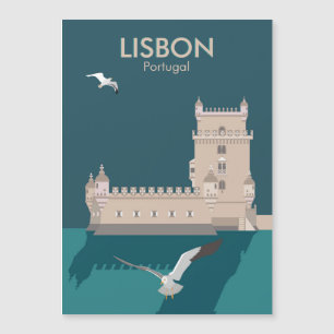 Torre Lisboa de Belem no estilo do poster vintage