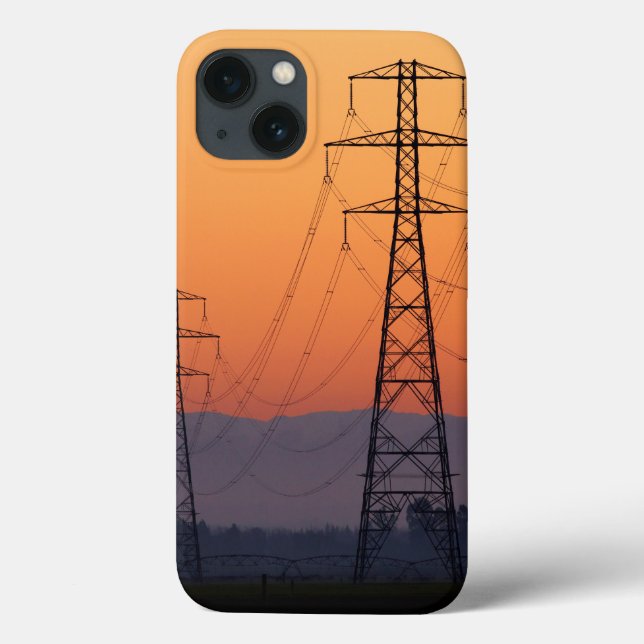 Torres de Energia ao Pôr do Sol (Verso)