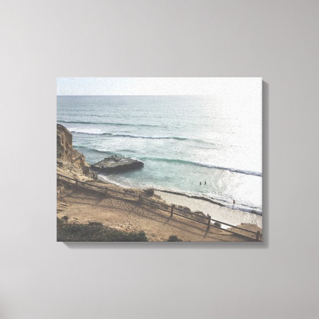 Torrey Pines Beach Large Canvas Print (Frente)