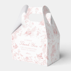 Torrinho Rosa De Jouy Deserto Floral Caixas De Fav