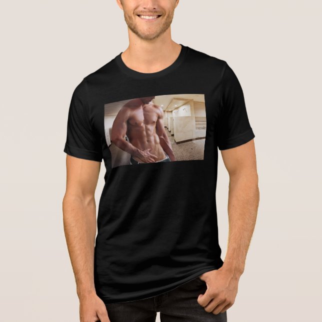 Torso masculino musculoso sem camisa do SlipperyJo (Frente)