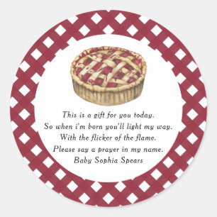 Torta cúnica - Etiqueta de Vela de Oração