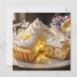 Torta de Creme de Banana Cristal Brilhante