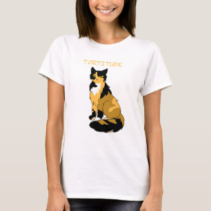 "Tortitude" Tortie Cat Camiseta básica de mulheres
