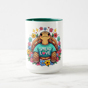 Tortoise Spread Love   Caneca