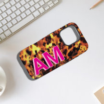 Tortoiseshell Monogramada Rosa na Moda