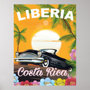 Tortuguero, poster viagens vintage da Costa Rica