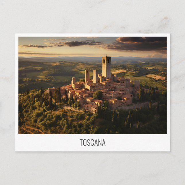 Toscana, Itália cartão postal (Frente)