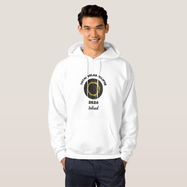 Total Solar Eclipse 2026 Mens Pullover Hoodie (Frente Completa)