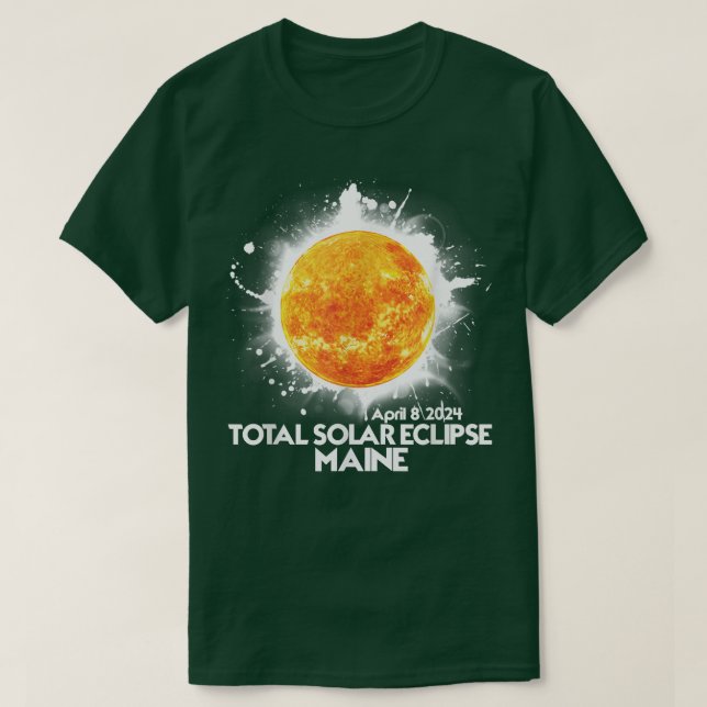Totalidade máxima 2024 - T-Shirt Eclipse solar tot (Frente do Design)