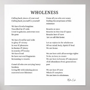 Totalidade Soul Self Love poem poster wall art