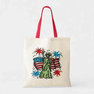Tote 4o da bolsa de canvas de julho: Senhora Liberdade
