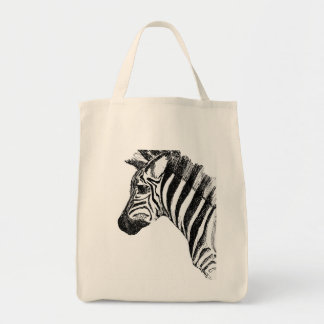 Tote A bolsa de canvas da zebra