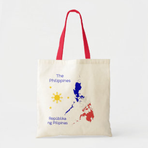 Tote A bolsa de canvas do gráfico do mapa de Filipinas