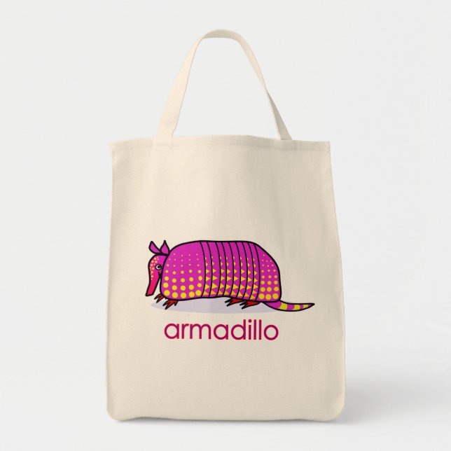 Tote a bolsa de canvas do tatu (Frente)