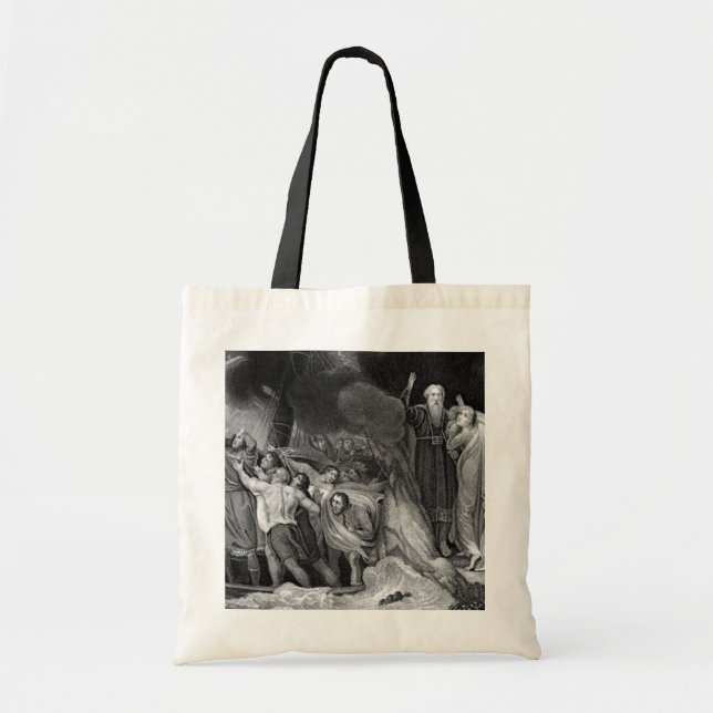 Tote A Bolsa de canvas mais inclinada (Frente)