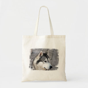 Tote A bolsa de canvas pequena da foto do Malamute