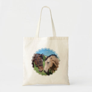 Tote A bolsa de canvas pequena romance do cavalo