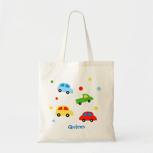 Tote A bolsa de canvas personalizada caminhão do nome (Frente)