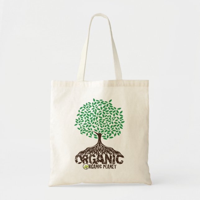 Tote A bolsa de canvas reusável crescida orgânica da (Frente)