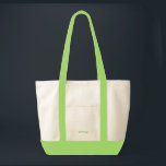 Tote A bolsa de canvas verde & branca para Emma<br><div class="desc">Forma das senhoras</div>