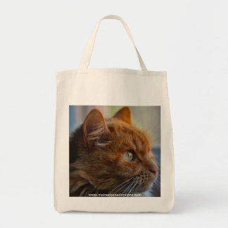 Tote A bolsa de compra das canvas, gato principal da
